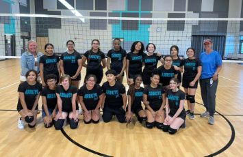 Girls volleyball team in the gym