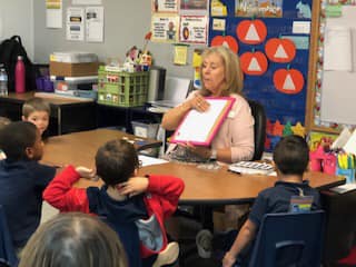 students practice reading skills