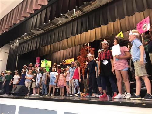 students on a stage for a theatre performance