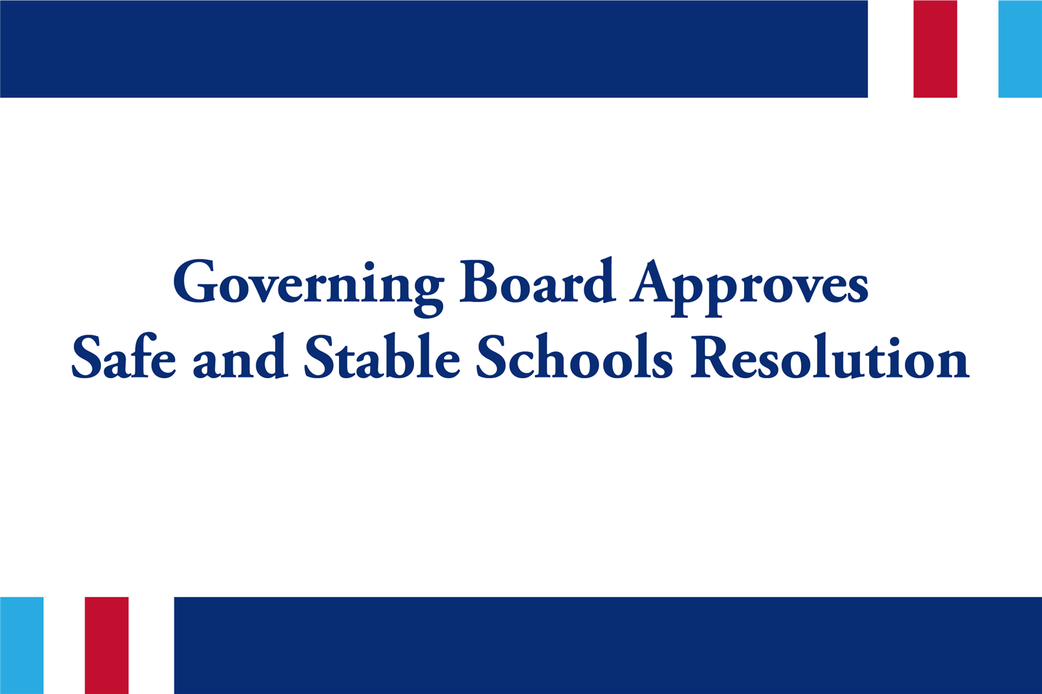  WESD Safe and Stable Schools Resolution