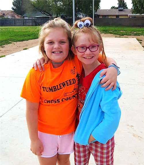 two friends smile