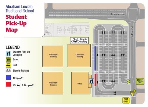 student pick up drop off map