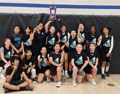 2023-24 K-8 5/6 girls basketball champions - Arroyo